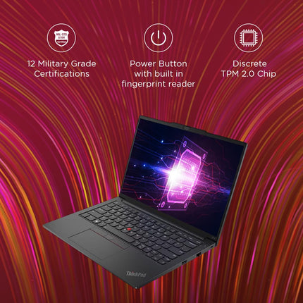 Lenovo ThinkPad E14 AMD Ryzen 5 7530U 14" (35.56 cm) WUXGA IPS 300 Nits Thin and Light Laptop (16GB RAM/1TB SSD/Windows 11 Home/AMD Radeon Graphics/Backlit Keyboard/FPR/Black/1.41 kg), 21JRS0H200 