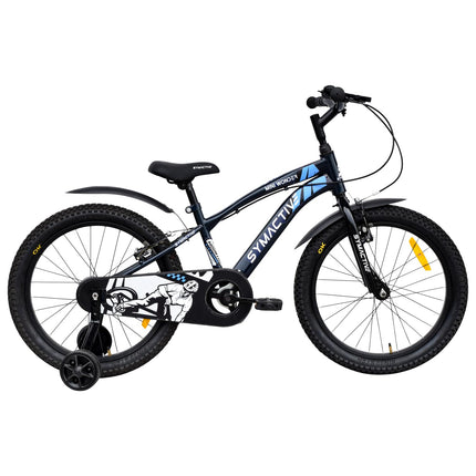 Amazon Brand - Symactive Mini Wonder, 20T Single Speed Kids Cycle/Bicycle/Bike, V-Brakes, Rigid Suspension, Alloy Steel Frame Size: 11.5 inch, Age: 5-12 Yr, Steel Rim (Dark Blue, Unisex) 