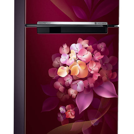 Samsung 236L 2 Star Inverter Frost-Free Convertible 3 In 1 Double Door Refrigerator Appliance (RT28C3732HT/HL,Hydrangea Plum) 
