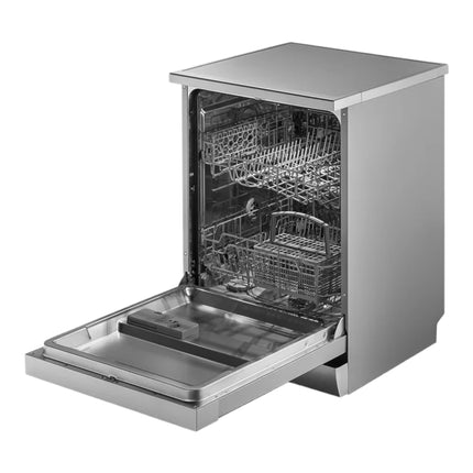 KAFF DW VETRA DX 60 | Three stage filtration, High Energy Efficiency, Quite Operation, Special Glass Wash Program | 12 standard place settings, Free Standing Dishwasher (Silver) 