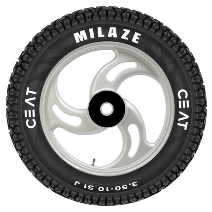 Ceat Milaze X5 90/100-10 53J Tubeless Scooter Tyre,Front or Rear 