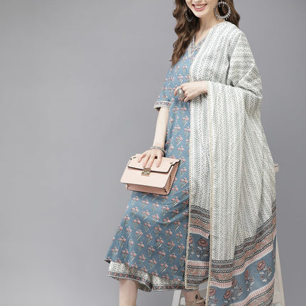 Libas Women's Cotton Kurta Sets (20128O_Multicoloured 