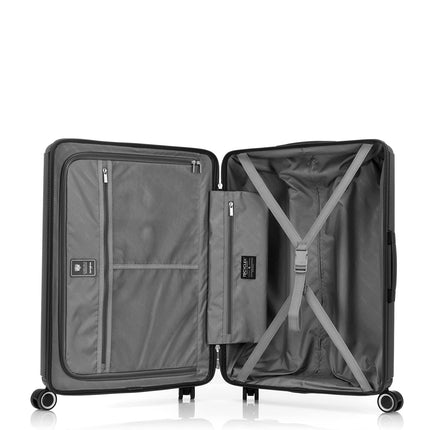 SAMSONITE Trolley Bag Spinner Suitcase for Travel | Staren 67 Cms Polycarbonate Hardsided Medium Check-in Luggage Trolley Bag, Matte Green 
