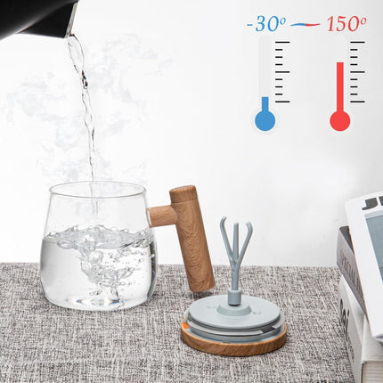 HomeEssentials Self Stirring Coffee Mug-Electric High Speed Mixing Cup, 400Ml Self Stirring Coffee Mug With Lid, High Borosilicate Glass Mug Home Office For Coffee, Milk, Protein 