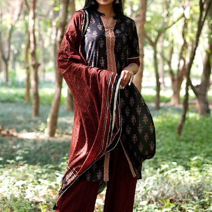 Libas Women's Cotton Kurta Sets (20119O_Black 