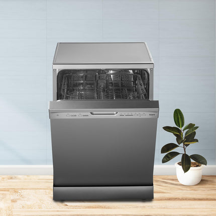 KAFF Centra 12 Place Settings Free Standing Dishwasher with Digital Display, 3 Stage Filtration (DW Centra 60, Silver) 