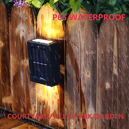 HAMITOR Solar Wall Lights Small Fence Lights Solar Powered Up Down LED Porch Light Luces Solares para Exteriores Garden Lights Outdoor Solar Landscape Lights Water (Pack of 1) 