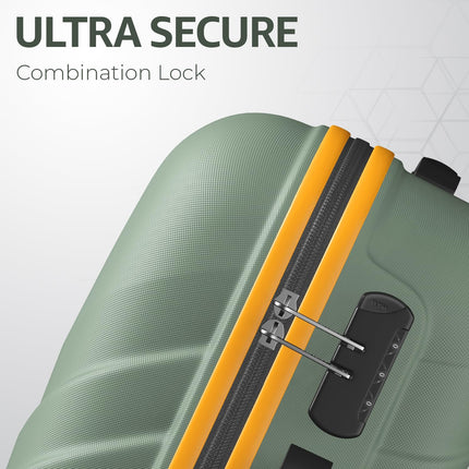 Safari Crescent 8 Wheels 76cm Large Check-in Trolley Bag Hard Case Polycarbonate 360 Degree Wheeling System Luggage, Travel Bag, Suitcase for Travel, Trolley Bags for Travel, Thyme Green 