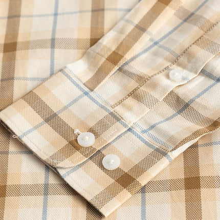 SNITCH Lamberto Light Brown Checks Shirts 