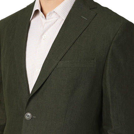 Peter England Men's Blazer (PIBZLNSP224764_Olive_38) 