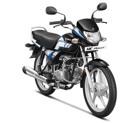 Hero HF Deluxe (i3S with Self Start) Bike Black Nexus Blue Booking for Ex-Showroom Price 