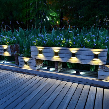 HAMITOR Solar Wall Lights Small Fence Lights Solar Powered Up Down LED Porch Light Luces Solares para Exteriores Garden Lights Outdoor Solar Landscape Lights Water (Pack of 1) 