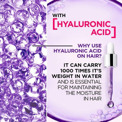 L'Oréal Paris Moisture Filling Shampoo, With Hyaluronic Acid, For Dry & Dehydrated Hair, Hyaluron Moisture 72H, 340ml & L'Oreal Paris Day Cream for Women Revitalift Hyaluronic Acid, 15ml 