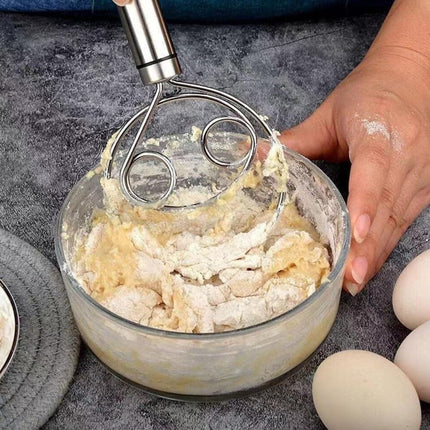 ABTER Atta Kneader Dough Maker with Stainless Steel Food Processor Roti Atta Blender Beater Manual Flour Mixer for Egg, Bread, Cake, Pastry, Pizza Dough 