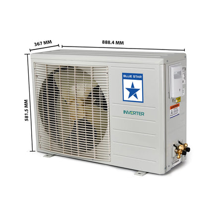 Blue Star 1.7 Ton 3 Star Inverter Split AC (Copper, Convertible 4-in-1 Cooling Mode, 2022 Model, IA319VCU, White) 