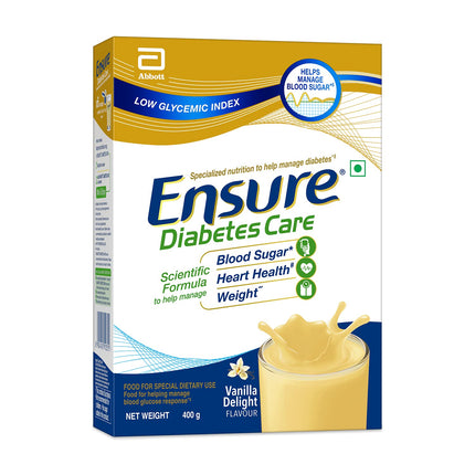 Ensure Complete & Balanced Nutrition Drink For Adults 2kg, Vanilla Flavour & Ensure Diabetes Care Nutrition to Help Control Blood Sugar Levels- Vanilla 400g Box 