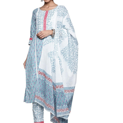 Libas Women's Cotton Kurta Sets (33204O_Blue 