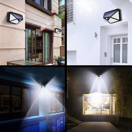SUNET 100-LED Motion Sensor Outdoor Light IP65 Waterproof Wireless Led Solar Outdoor Lights Bright for Backyard Garden Fence Patio Front Door Garage Deck Pathway Porch 