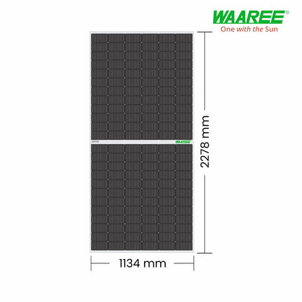 WAAREE II Single Panel II 575 Watt Topcon Solar Panel II N Type Bifacial Solar Panel II 144 Half-Cut Cell. (Topcon Bifacial, 575 W (Pack of 1)) 