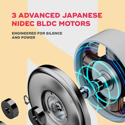 NUUK HALO 3D Air Circulation Tower Fan with Mood Lamp | Super Silent Remote Controlled Standing BLDC Fan | 12 Wind Speeds & 4 Fan Modes | 120˚ Horizontal & 90˚ Vertical Oscillation | 3 NIDEC Motors 