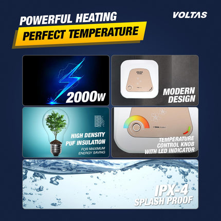 Voltas 10 L Storage Water Geyser (Magna 10L, White) 