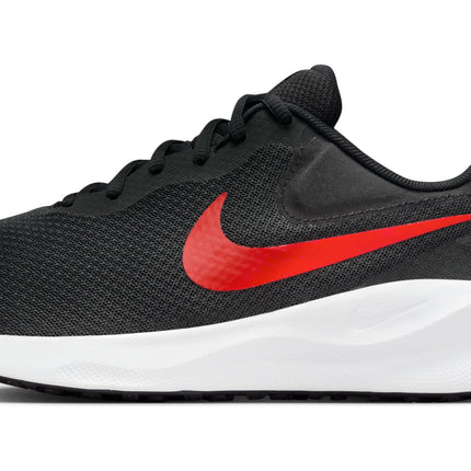 Nike Revolution 7-Black/University Red-White-Fb2207-003-6Uk - Mens, Running Shoes