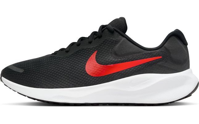 Nike Revolution 7-Black/University Red-White-Fb2207-003-6Uk - Mens, Running Shoes