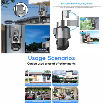 TP PLUS 8MP Outdoor WiFi CCTV Camera for Home Office Farm Construction Outdoor -4k High Definition CCTV, Weatherproof Camera with Light Vision Ai Motion Detection 2way Calling/Sd Card/Cloud 