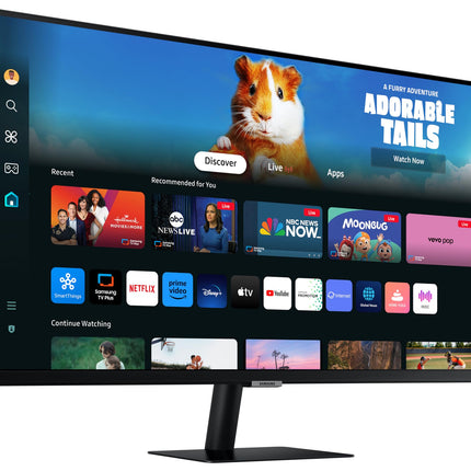Samsung 32-Inch(80cm) M5 FHD Smart Monitor, Mouse & Keyboard Control, OTT Apps, IoT Hub, Office 365, Workout Tracker, Multiple Ports, Speakers, Remote, Bluetooth (LS32DM500EWXXL, Black) 