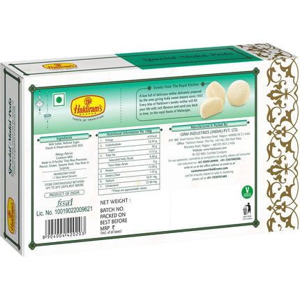 Haldiram's Nagpur Peda Combo Pack (Rajasthani Peda, Kesar Peda, Mathura Peda, Special Malai Peda) 250gm x 4, Milk 