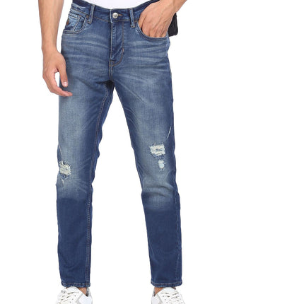 U.S. POLO ASSN. Men's Slim Mid Rise Jeans (UDJENO0370_Blue_32) 