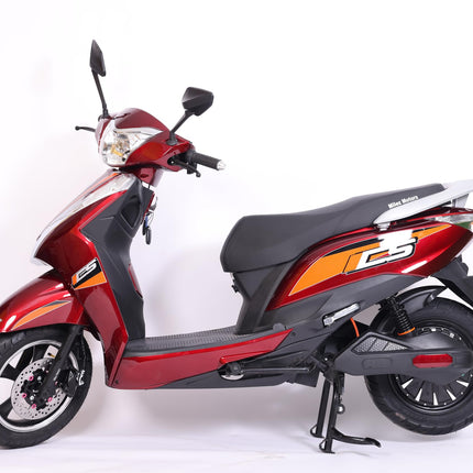 Jozhi CS Red Electric Scooter for City Commute, Lithium Battery, Max Speed 60 kmph, Range 120 km, Foldable Design 