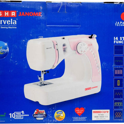 Usha New marvela Pink Electric Sewing Machine-Pink and White 
