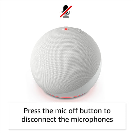 Amazon Echo Dot (5th Gen) | Smart speaker with Bigger sound, Motion Detection, Temperature Sensor, Alexa and Bluetooth| White 