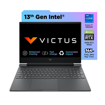 HP Victus, 13th Gen Intel Core i7-13620H, 6GB NVIDIA RTX 4050, 16GB DDR6, 1TB SSD (Win11, Office21, Silver, 2.3kg) 144Hz, IPS, 15.6-inch(39.6cm) Flicker-Free Gaming Laptop, Enhanced Cooling, fa1332TX 