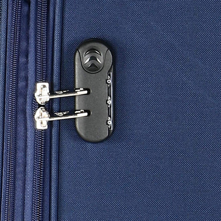 Kamiliant by American Tourister KAM KOJO 79 cms Large Check-in Polyester Soft Sided 4 Wheels 360 Degree Rotation Luggage/Suitcase/Trolley Bag (Blue), Trolley Bags for Travel 