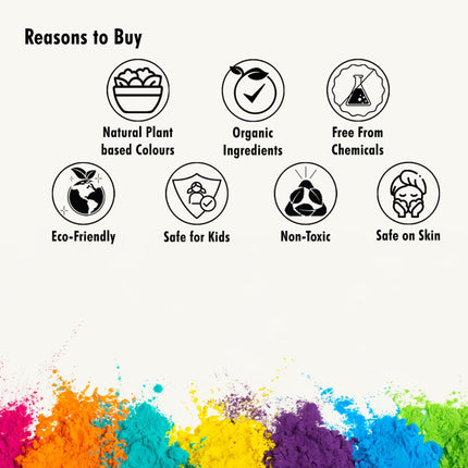 TOTA Divine Holi Gift Pack – 4 Flavours × 100g Herbal Gulal with 2 Mukwas and 1 Chandan Tika | Organic Holi Colours Powder | Gifts Hamper – Set of 4 Holi Gulal Jar + Mouth freshner + Chandan Tilak 