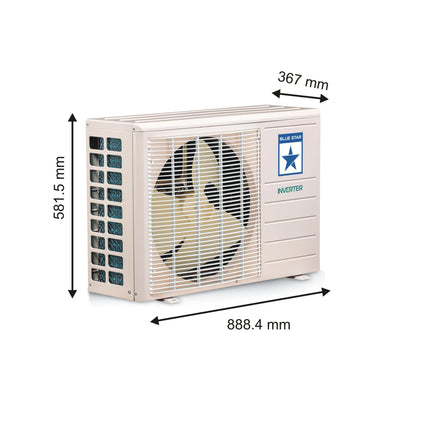 Blue Star 1.5 Ton 4 Star, 60 Months Warranty, Inverter Split AC (Copper, 5 in 1 Convertible Cooling, Turbo Cool, ID418YNU, White) 