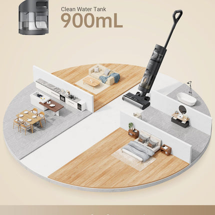DREAME H12 Core Water & Dust Vacuum Cleaner, Lightweight, Smart, Cordless Vacuum Cleaner for Hard Floors, Intelligent Dirt Detection, Self-Cleaning, Wood, Vinyl and Other Hard Floors 