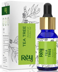 Rey Naturals Pure Tea Tree Essential Oil | Tea Tree Oil For For Hair | Tea Tree Oil for face | Tea Tree oil for skin | Suitable For All Skin & Hair Types - 15ml 