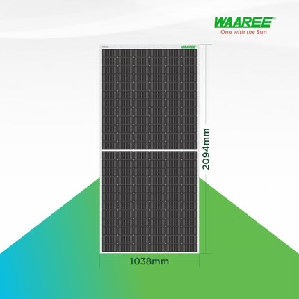 WAAREE Solar Panel 450 Watt II Pack of 2 II 450W X 2 II Half-Cut 24 Volts II 144 Cells Mono PERC Solar Panels II 30 Years Performance Warranty II 450 Watt Pack of 2 