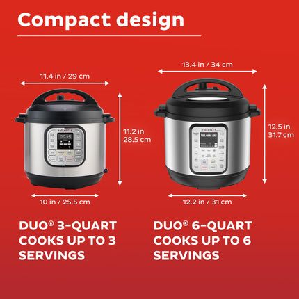 Instant Pot 3 Litres 7-in-1 Multi- Use Programmable Electric Pressure Cooker with Stainless Steel Inner Pot, Slow Cooker, Rice Cooker, Steamer, Sauté, Yogurt Maker And Warmer, Black. 
