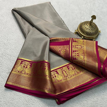 Shree Silk Mills Lightweight Crepe Mysore Silk Saree for Women With Blouse 