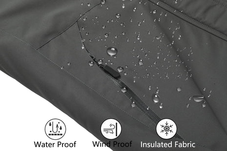 Moerdeng Womens Waterproof Ski Jacket Warm Winter Snow Coat Hooded Raincoat