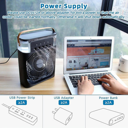 ANANTFEX Mini cooler for room cooling mini cooler ac portable air conditioners for Home Office Artic Cooler 3 In 1 Conditioner Humidifier Purifier 