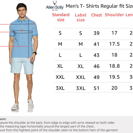 Allen Solly Men's Plain Regular Fit Cotton Polo (AMKP317G04249_Jet Black_Large) 