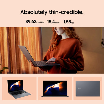 Samsung Galaxy Book4 (Gray, 16GB RAM, 512GB SSD) | 15.6" Full HD Screen | Intel Core i5 1335U Processor | Windows 11 Home | MS Office 2021 | Fingerprint Reader | Intel Iris XE Graphics | RJ45 LAN Port 