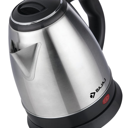 Bajaj KTX 1.5 Litre DLX Electric Kettle |1350W Kettle with Stainless Steel Body | Cordless Operation | Auto Shut-off Mechanism | 2-Yr Warranty | Black 