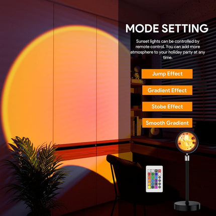 Desidiya® 16-Color Sunset Projection Lamp with Remote & USB – 360° Rotating LED Light for Ambiance, Selfies, Parties & Home Decor 