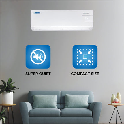 Blue Star 1.5 Ton 3 Star 5 in 1 Convertible Inverter Split AC (Copper, Smart Ready, Stabalizer Free Operation, Super Quiet, Energy Saver, 2023 Model, IB318YKU, White) 